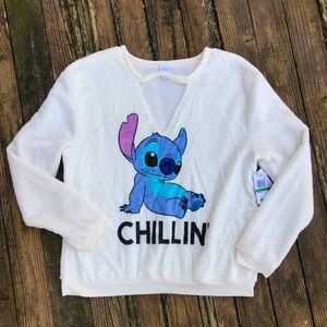 NWT Disney Stitch “Chillin” Plush Top